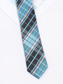 1PC Men's Fashion Versatile Striped Plaid Pattern Tie Suitable For Daily Wear, Shopping, Banquet, Party, Business, Dating - Multicolor - View 3