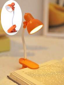 1pc Mini Angle Adjustable Bellflower Shaped Led Book Light With Clip,Desk Decorative Table Lamp,Eye Protection Book Reading Lamp At Night With Batteries - Warm Light - View 13