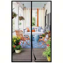 Magnetic Self Sealing Screen Door - Heavy Duty Fiberglass Ultra-Fine Mesh, Scratch-Resistant Pet Friendly, Mosquito-Proof Curtain For Bedrooms, Kitchens, Living Rooms, Easy Wipe Clean, All Seasons Home Decor - A - View 3