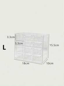 2/1pc Contact Lenses Storage Box, Daily Disposable Drawer-Style Transparent Dust-Proof Desktop Organizer, Makeup Storage Box, Drawer Storage Rack, Holiday Gift - Clear - View 10