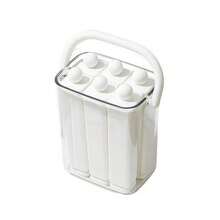 6-Cavity Portable Handle Ice Lolly Mould Set, Reusable DIY Popsicle Mold Tray With Storage Box, Long Ice Stick Maker For Cocktails, Beverages & Homemade Ice Pops - White - View 12