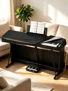 Piano Keyboard Cover, Compatible With 61/88 Keys Electronic Keyboard, Piano Keyboard Dust Cover, Dustproof And Scratch-Resistant, Elastic Foldable Design, Full Coverage Electronic Piano Keyboard Protector, Suitable For Recording Studio And Professional Piano Performance, Home Bedroom, Studio, Music Room And Other Indoor Locations, Easy To Clean (Keyboard Not Included), Ideal Piano Accessory For Beginners, Professional Pianists, Music Enthusiasts And Students - Multicolor - View 8