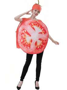 Halloween Fruit Cosplay Costume Set Orange Grape Tomato Cute One-Piece Jumpsuit Adult One Size Composite Sponge Material Carnival Christmas Party Fun Dress-Up Costume - Multicolor - View 12