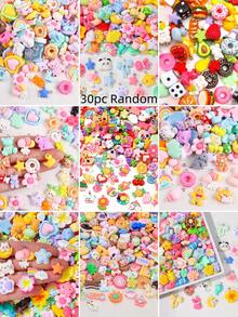 10/500pcs Multi-Color Sweet Y2K Cartoon Resin Pendants Bear, Rabbit, Donut, Flower Shaped Jewelry Accessories, Suitable For Jewelry Making, Backpack Key Decoration DIY Handmade Materials - Multicolor - View 8