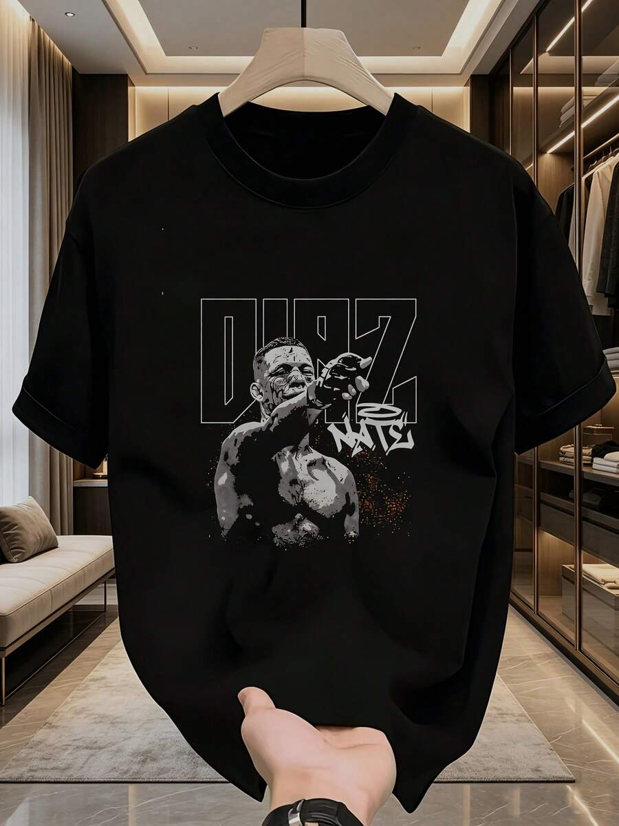 Men T-Shirts - 黑色 - 查看 1