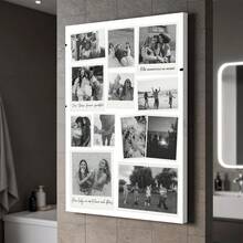 1pc Custom Best Friend Photo Collage Template Customized Wall Art, Style Custom Poster,12‑Photo Layout Pictures Custom Photo, Best Friend Birthday Gift, Customizable Things, Room Decor, Optional Frame. - Multicolor - View 8