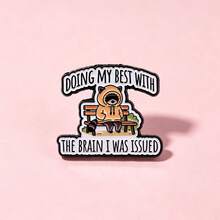 Cute Raccoon Quote Lapel Enamel Pins And Brooches Badge Pins For Backpacks Bags Backpack Cool Decoration Friend For Gifts - Multicolor - View 5