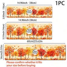 1pc Autumn Maple Leaf Pattern Rubber Faucet Splash Guard, Bathroom Faucet Splash Mat, Mud Guard, Moisture-Proof Non-Slip Faucet Pad, Kitchen Countertop Accessory. Protect Your Kitchen Countertop. - Multicolor - View 7