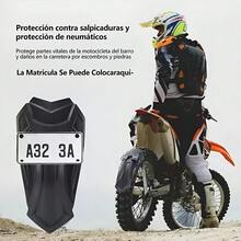 Salpicadera Portaplaca Trasera Moto 13-16cm Guardabarro Lodo - A - Ver 6