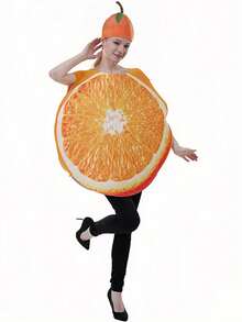 Halloween Fruit Cosplay Costume Set Orange Grape Tomato Cute One-Piece Jumpsuit Adult One Size Composite Sponge Material Carnival Christmas Party Fun Dress-Up Costume - Multicolor - View 13