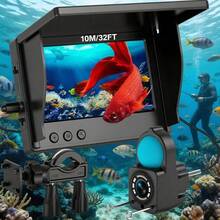 4.3‑Inch 1080P Underwater Fishing Camera, IPS Monitor With IR Infrared Fill Light & 5000mAh Battery, 10m Cable Visual Fish Finder For Ice Shore Boat Fresh‑Salt Water Angling - Black - View 9