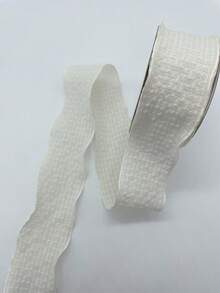 3.8cm 泡泡方格紋蝴蝶結禮品包裝緞帶，10碼/捲 - 查看 8