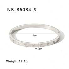 1/4Pcs Fashion Rhinestone Heart Stackable Stainless Steel 18K Gold Plated Y2K Bracelet Set, Personalized Women's Jewelry Set, Suitable For Women's Daily Wear, Waterproof And Fade-Resistant Women's Jewelry, Gift For Friends, Family, Mom, Girlfriend, Music Festival Party Wear - Silver - View 3