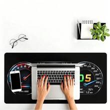 1 X XXL Gaming Desk Mat With Car Dashboard Design – Non-Slip Surface, Speedometer And Tachometer Markings, Durable Rubber Base; Keyboard And Mouse Pad For PC. - Mouse Pad - View 6