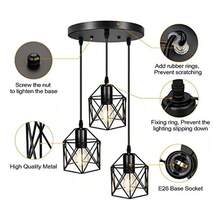 Industrial Metal Lighting - Black - View 10