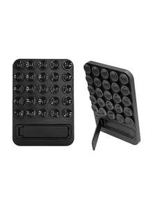1pc Self Adhesive Silicone Suction Phone Stand, Hidden Foldable Mobile Phone Holder, Anti Slip Portable Desktop Bracket, Adjustable Horizontal Vertical Viewing Stand For Cell Phones, Multi-Use Support For Travel Office Home, Available In Multiple Colors - Multicolor - View 8