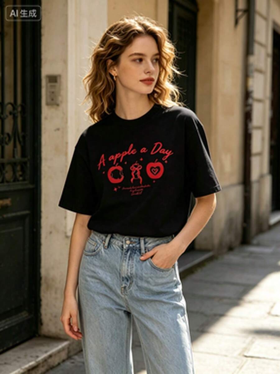 Damen T-Shirts - Schwarz - Übersicht 1