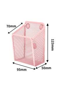 10pcs/1set Magnetic Mesh Pen Holder Powerful Magnet Square Minimalist Desk Organizer Box Iron Wire Pen Rack Strong Magnetic Iron Wire Pen Rack Suitable For Whiteboard Office Refrigerator Whiteboard Kitchen Storage Cabinet Office School Supplies - Multicolor - View 17