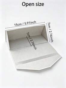 1 pieza Estuche plegable de gafas de unicolor minimalista, caja portátil protectora para almacenar anteojos - Negro - Ver 5