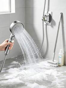 High Pressure 5-Mode Handheld Shower Head With Stainless Steel Hose And Adjustable Bracket, Home Bathroom Decor, Autumn Bathroom Accessories - Multiple Styles - View 5
