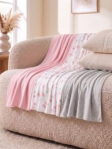momscare 3pcs Baby Blankets Pink Series Soft & Comfortable Fabric Thin Blankets Suitable For Newborns - Multicolor - View 3