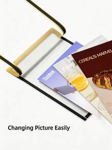2/5pcs A4/A5/A6 Magnetic Sign Holders, Self-Adhesive Transparent Wall Display Frames, Reusable Document And Poster Holders, Suitable For Office, School, Store Organization - Multiple Specifications - View 9