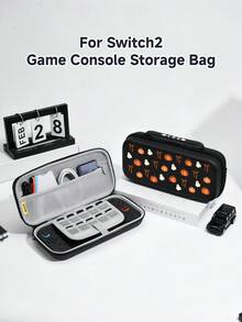 Cailai Halloween Pumpkin Ghost Illustration Pattern Switch 2 (2025)/Switch NS/Switch OLED Game Console Accessory Set, Game Console Protective Case/Storage Bag, TPU Soft Shell/Hard Shell Removable Stand, Beautiful & Practical, Portable Stand, Travel Friendly, Anti-Drop, Anti-Scratch, Anti-Stain, Fashionable Romantic Gift - View 4
