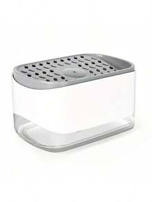(incluye 1 Esponja Aleatoria) Dispensador De Jabón De Cocina Con Bomba Superior De 2 Pulgadas, Boquilla De Esponja Y Base Antideslizante, Para Lavar Platos En El Fregadero - Blanco - Ver 7