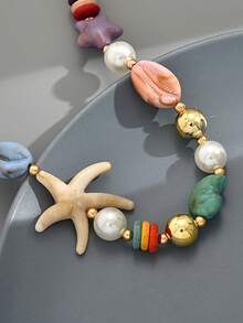 1 pieza Collar de estrella de mar estilo playa, accesorio de color aleatorio - Unitalla - Ver 3