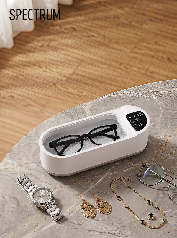 Rechargeable Ultrasonic Jewelry Cleaner, Digital Display Mini Ultrasonic Cleaner Machine With Adjustable Timer, Portable Cleaner For Glasses, Rings, Pocket Watches, Dental Appliances