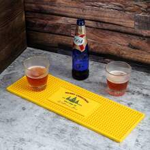 1pc Customized Bar Table Runner, Personalized Bar Mat, Coffee & Cocktail Mat, Home Bar Accessories, Artistic Rubber Coaster, Gift For Father, Boyfriend, Customized Coaster - Yellow - View 20