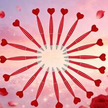 1/5 Bolígrafos para la temporada de vuelta al colegio - Bolígrafos con punta de bola en forma de corazón, adecuados para oficina, escuela, Navidad, Día de San Valentín y suministros para fiestas de boda, proyectos. Uso escolar. - A - Ver 8