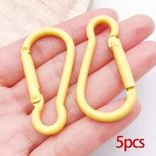 5/10/30/60/100pcs Candy Color Lobster Clasp Key Ring Spring Hook DIY Bag Keychain Jewelry Making Accessories Decoration - Multicolor - View 18