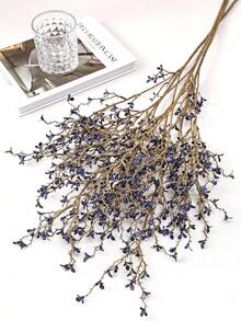1pc Artificial Dried Orchid Flower, Suitable For Home, Kitchen, Bedroom, Wedding, Holiday, Party Decoration, Garden Porch, Living Room, Back To School DIY, Tabletop Decor, Spring And Autumn Decoration, Birthday Gift, Outdoor Decoration, Halloween Decoration - Blue - View 4