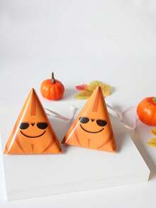 10pcs/Set Halloween Hanging Candy Boxes, 5 Designs Pumpkin, Ghost, Black Cat, Mummy & Skeleton Trick Or Treat Favor Boxes With Ribbon Handles For Kids Halloween Party Supplies - 5 Patterns - View 8