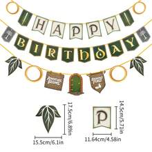3pcs Middle-Earth Style Birthday Party Decorations Tea Leaves Ring Suitable For Birthday Party Decorations Wall Decorations Fireplace Decorations Room Decorations Birthday Gifts Birthday Party Photo Props - A - View 8