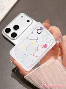 1pc Fashion Heart Pattern Lens Protector, Compatible With Phone 17 Pro/17 Pro Max, Birthday/Holiday Gift Phone Accessory, Tempered Glass Full Coverage Anti-Scratch - Clear - View 12