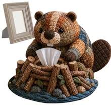 Tissue Cover Box DIY Kit Handmade Quilting Animal Design Handmade Tissue Dispenser Case For Women Men Beginner Night Stands - D - View 2