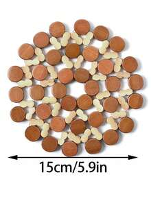 5/3/1pc Bamboo Heat-Resistant Mats, Non-Slip Heat-Resistant Multi-Functional Table Mats, Suitable For Pots, Bowls, Cups, Easy To Clean And Washable, Bamboo Tabletop Decor Coasters, Suitable For Daily Dining, Holiday Parties And Picnics - Multicolor - View 10