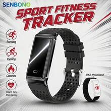 Gelang Pintar Ultra Tipis SENBONO, Bodi Paduan Logam, Silikon Ramah Kulit, Ringan dan Mudah Dipakai, Deteksi Detak Jantung/Tidur/Tekanan, Penghitung Langkah, Mode Multi Olahraga, Ringan dan Nyaman Dipakai, Data Tersinkronisasi, Hadiah Sempurna - View 9
