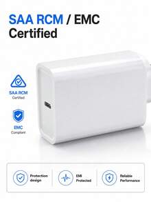 1 buah/2 buah Charger Cepat USB-C Portabel 20W, Adaptor Steker Standar Australia Multifungsi, Steker Pengisian Cepat USB-C, Adaptor Dinding (Kompatibel dengan Berbagai Perangkat), Charger USB-C untuk Perjalanan (Kompatibel dengan iPhone, Android, dll.) - View 2
