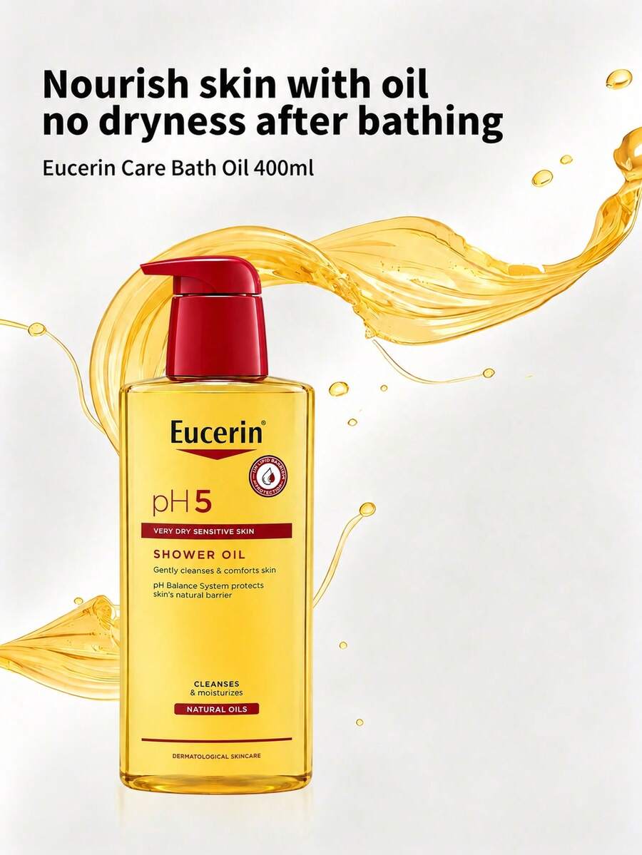 Eucerin 优色林沐浴油,400毫升,改善粗糙,舒缓,滋养,保湿,温和清洁,不干燥 - 沐浴油400ml - 查看 1