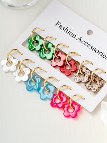 Ensemble multicolore 6i, style multicolore mélangé - Lot de 6 paires multicolores - Voir 3