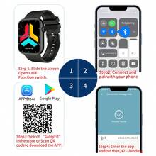 Reloj inteligente unisex con llamada inalámbrica, detección de temperatura corporal, ajuste de brillo, entrenamiento de respiración, asistente de voz, levantamiento para despertar y otras funciones - Negro - Ver 10