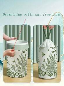 100/50/30/10pcs Drawstring Trash Bags, Heavy Duty Large Size, Multi-Purpose High Density Polyethylene Disposable Mosquito Repellent Garbage Bags, Suitable For Kitchen, Bathroom, Bedroom, Living Room And Toilet - Multicolor - View 5