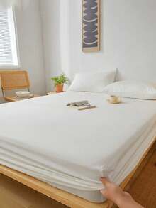 3 piezas Juego de ropa de cama suave y acogedor con textura cepillada en color verde oliva NOBR - Celeste - Ver 17