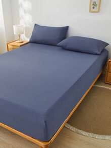 3 piezas Juego de ropa de cama suave y acogedor con textura cepillada en color verde oliva NOBR - Celeste - Ver 20