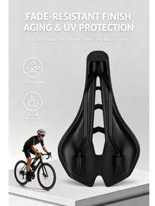 1pc Bicycle 3D Honeycomb Shock-Absorbing Saddle, Hollow Breathable Racing Grade Seat, Comfortable Road Bike Riding Gear, Suitable For Road/Mountain Bike Riding Gear - Multicolor - View 4