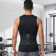 1pc Back Brace For Lower Back, Lumbar Support Belt With 3D Pad, Breathable Adjustable Compression Back Support Brace For Men Women, Ideal For Weightlifting, Gym Workout, Cycling & Daily Use - Black - View 10