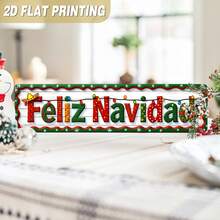 2D Flat 1 Piece Classic Metal Sign, Christmas Theme, For Wall Hanging Decoration, Suitable For Home, Farmhouse, Living Room, Kitchen Christmas Decor, And As Decorative Sign, Size 3.9X15.7 Inches - A - View 8